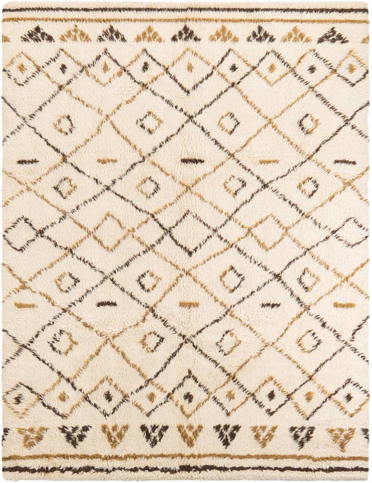 Detail image of 7' 10 x 10' 2 Hand Knotted Moroccan Wool Rug
