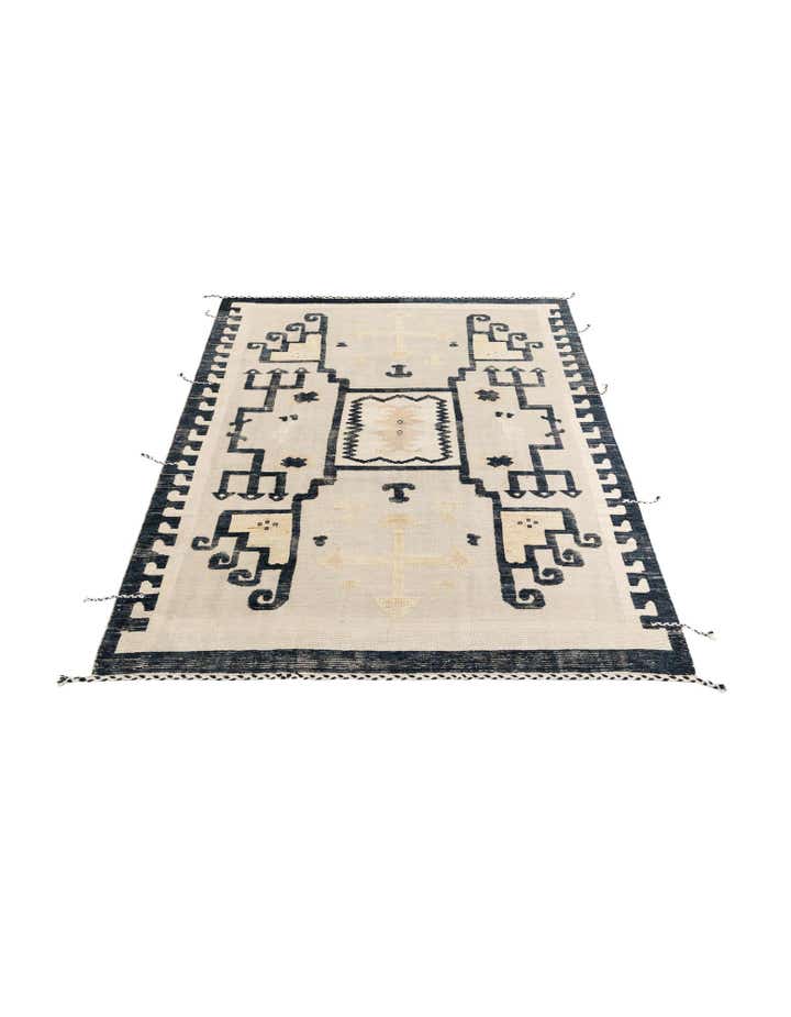8' 2 x 10' 5 Hand Knotted Moroccan Wool Rug