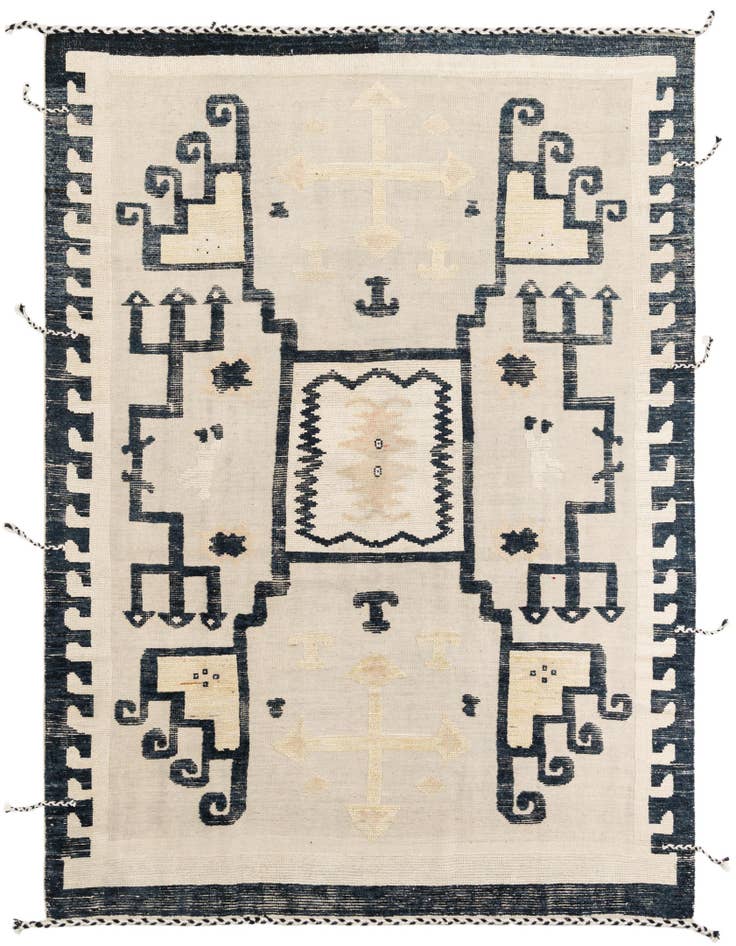 Detail image of 8' 2 x 10' 5 Hand Knotted Moroccan Wool Rug
