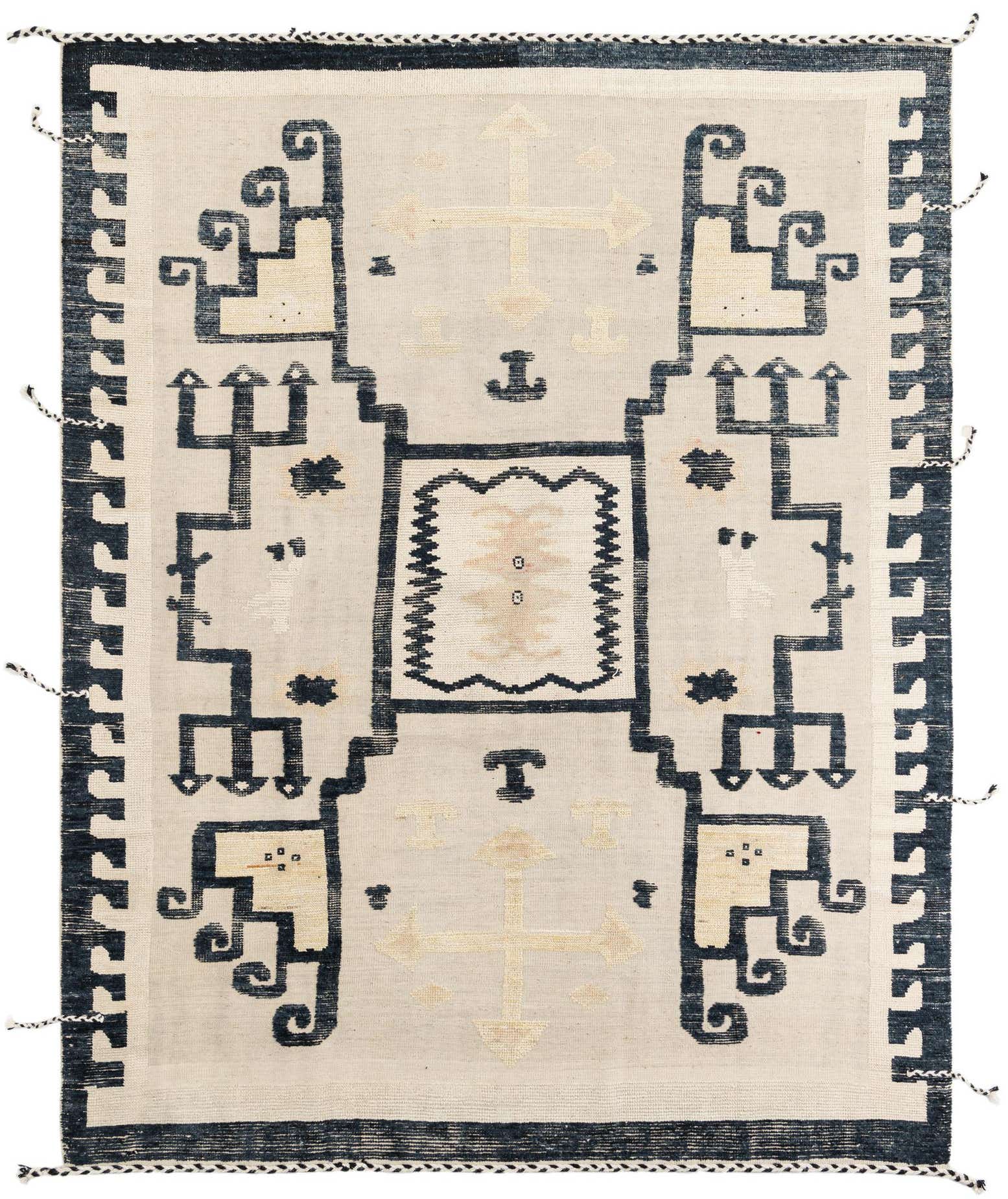 8' 2 x 10' 5 Hand Knotted Moroccan Wool Rug