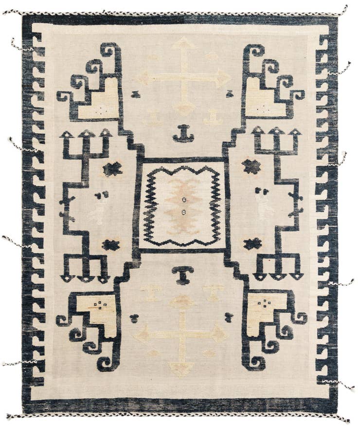 Detail image of 8' 2 x 10' 5 Hand Knotted Moroccan Wool Rug