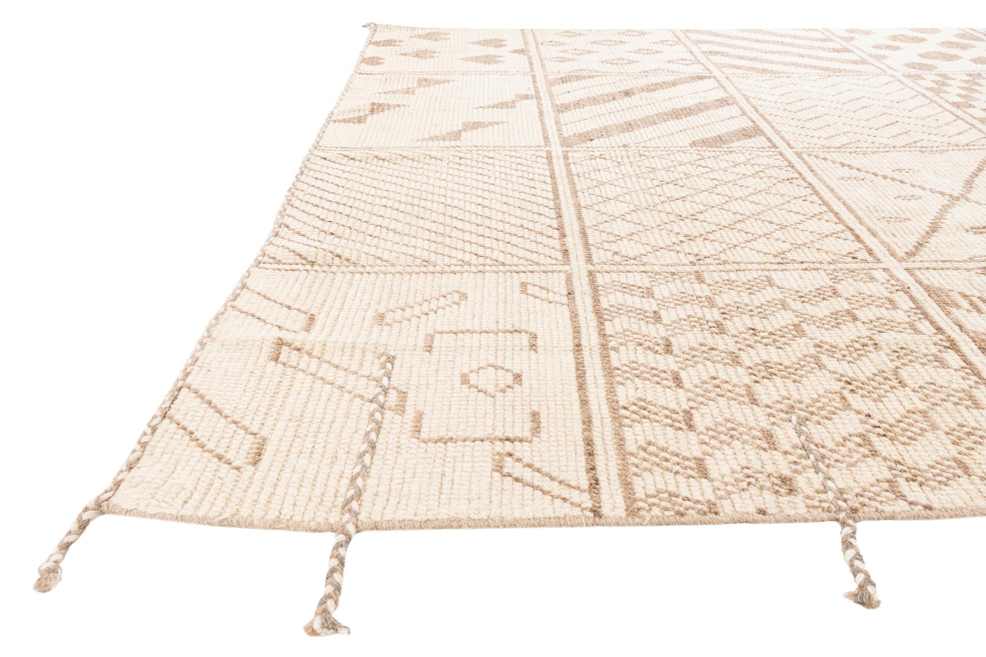 8' 8 x 10' 5 Hand Knotted Moroccan Wool Rug