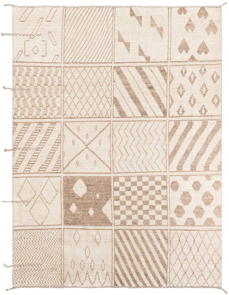 Detail image of 8' 8 x 10' 5 Hand Knotted Moroccan Wool Rug