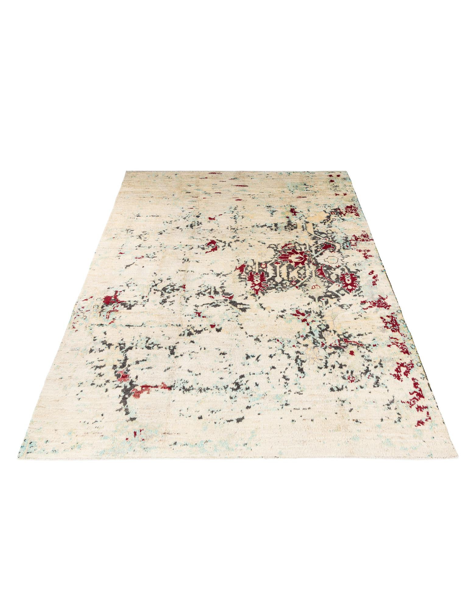 8' 8 x 12' Hand Knotted Moroccan Wool Rug
