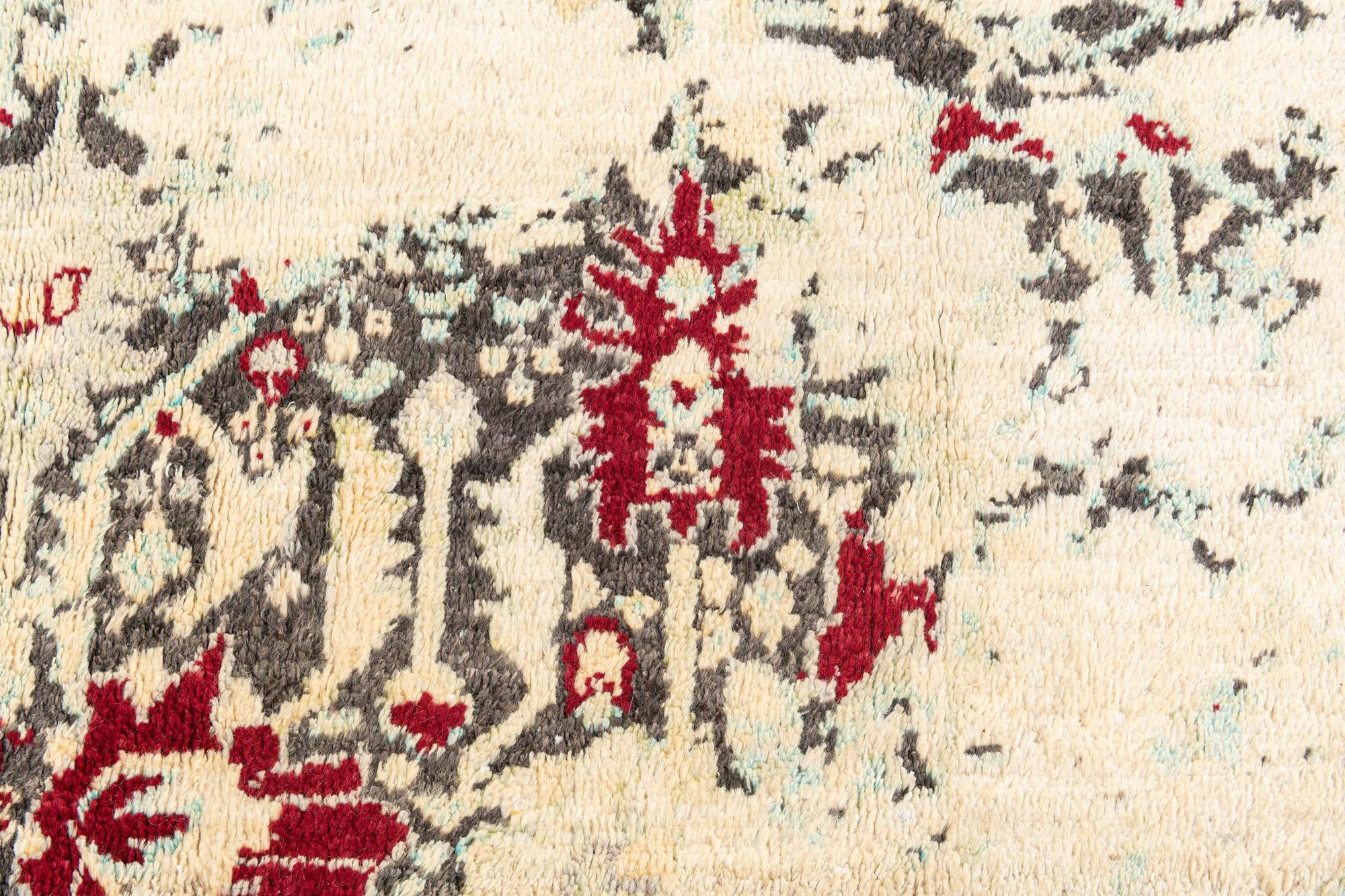 8' 8 x 12' Hand Knotted Moroccan Wool Rug