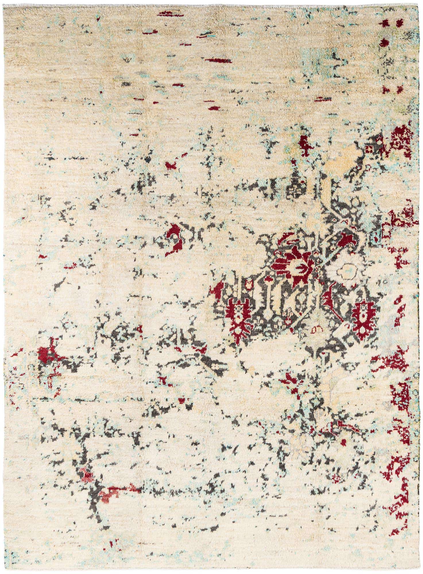 8' 8 x 12' Hand Knotted Moroccan Wool Rug