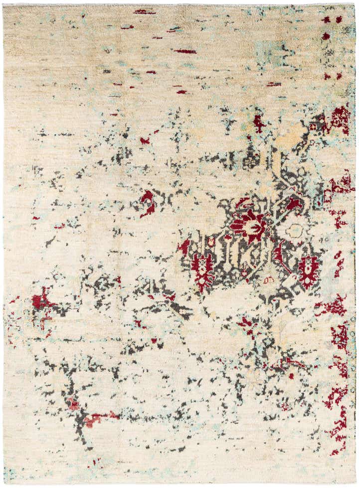 8' 8 x 12' Hand Knotted Moroccan Wool Rug