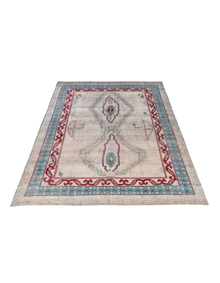 Detail image of 9' 4 x 12'  Hand Knotted Moroccan Wool Rug