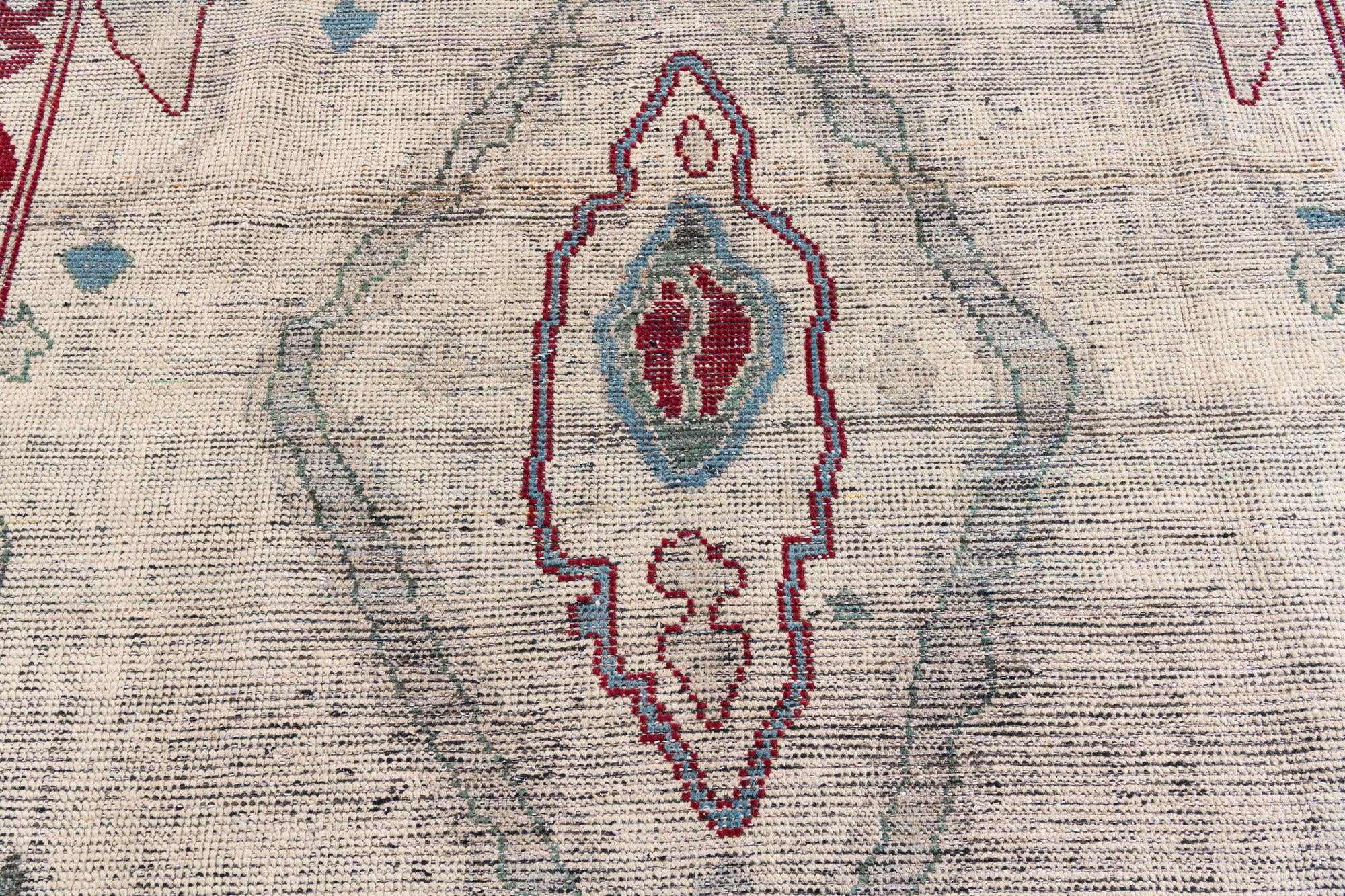 9' 4 x 12' Hand Knotted Moroccan Wool Rug