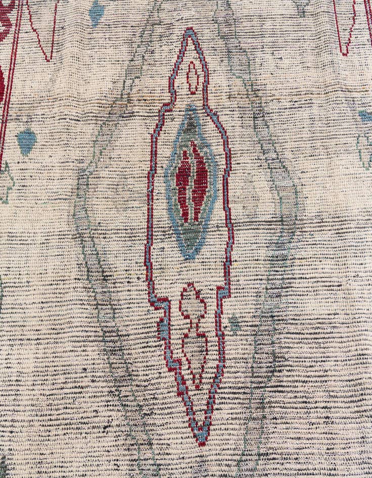 Detail image of 9' 4 x 12'  Hand Knotted Moroccan Wool Rug