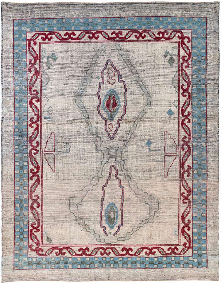 9' 4 x 12' Hand Knotted Moroccan Wool Rug