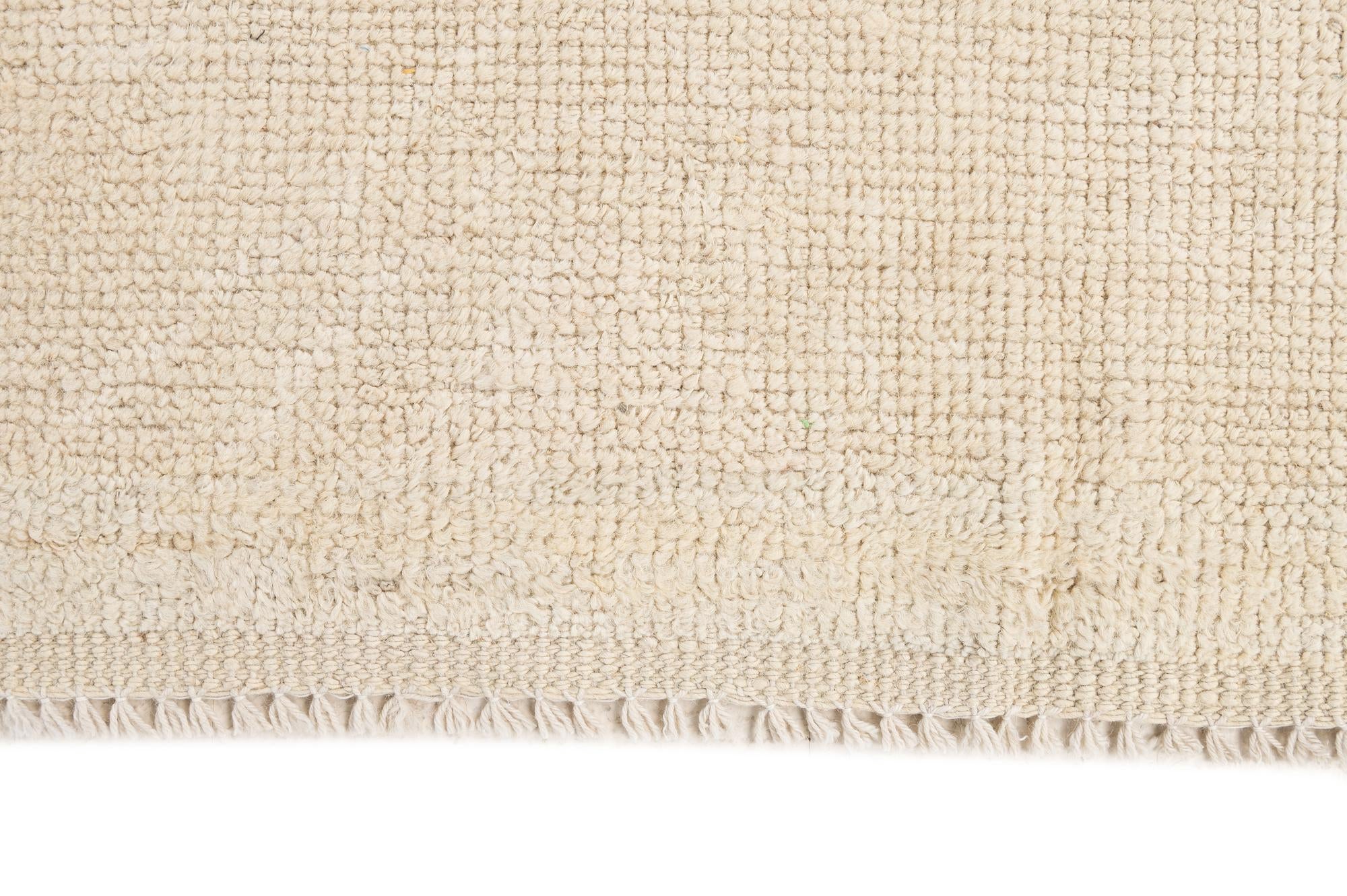 9' x 12' Hand Knotted Moroccan Wool Rug