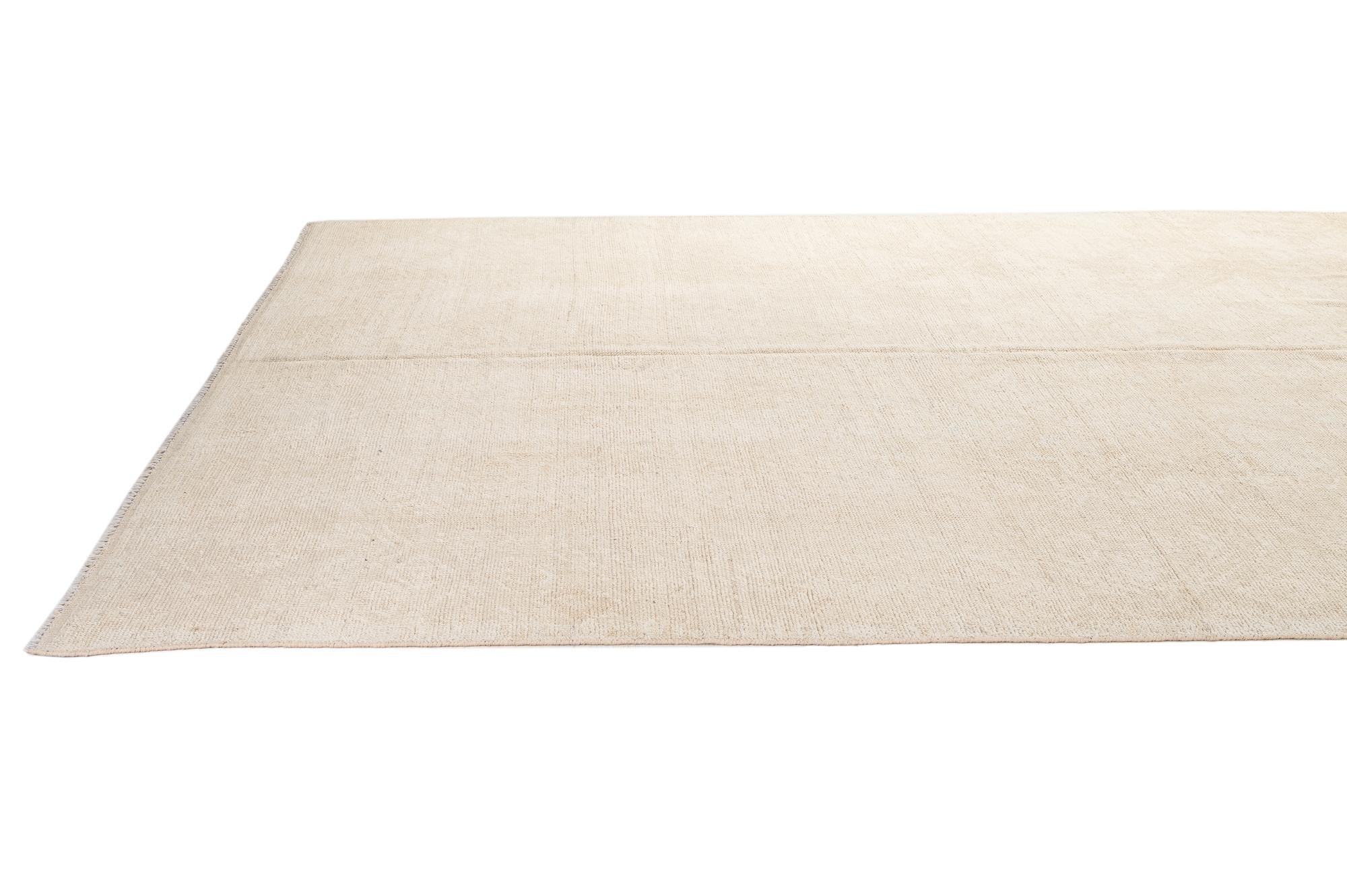 9' x 12' Hand Knotted Moroccan Wool Rug