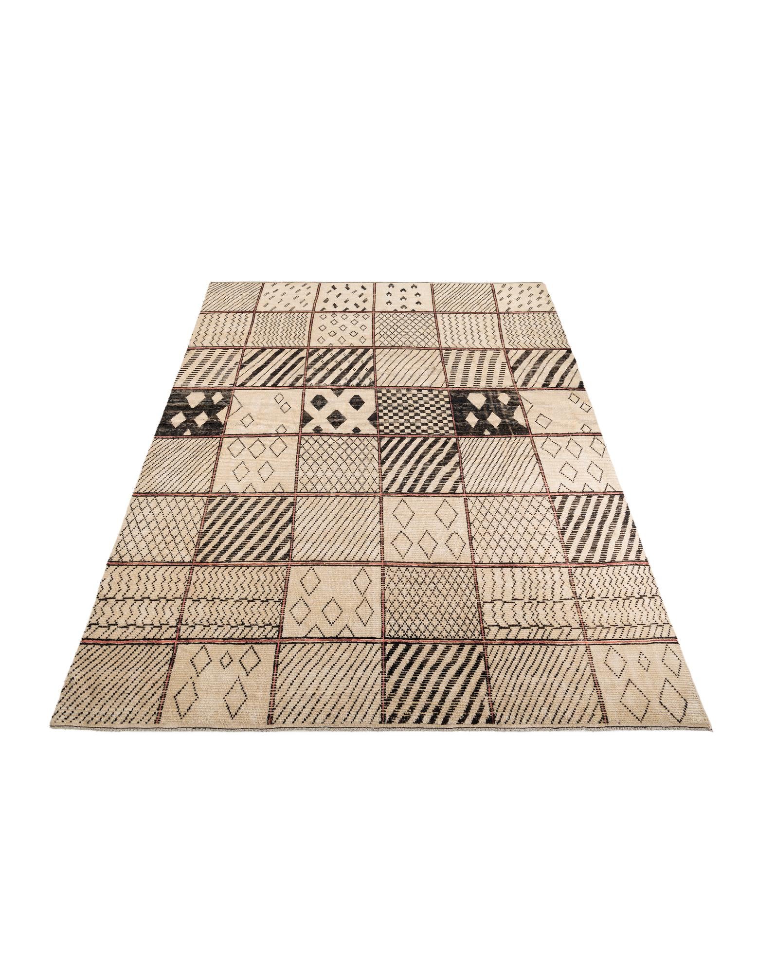 11' 3 x 15' 8 Hand Knotted Moroccan Wool Rug