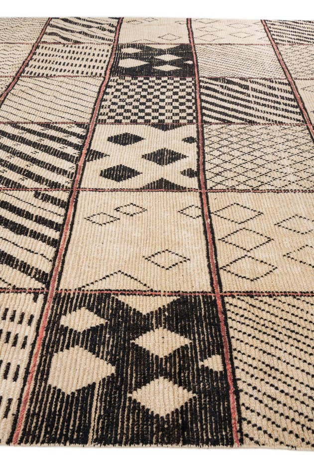 Detail image of 11' 3 x 15' 8 Hand Knotted Moroccan Wool Rug