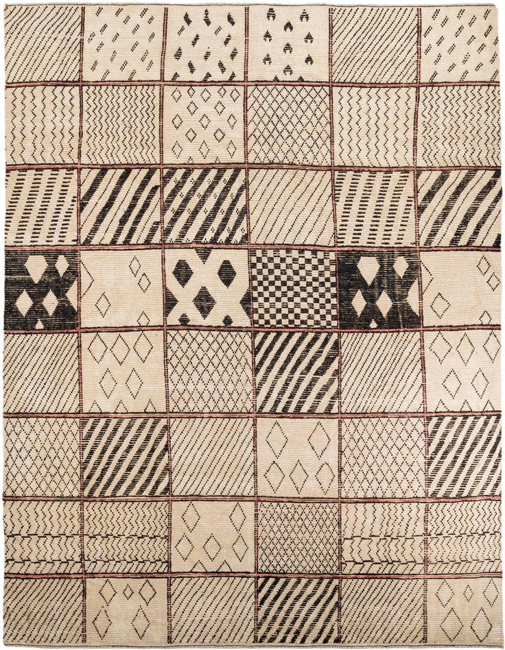 Detail image of 11' 3 x 15' 8 Hand Knotted Moroccan Wool Rug