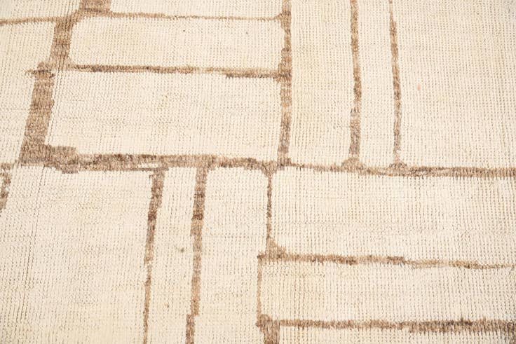 Detail image of 10' 6 x 14' 2 Hand Knotted Moroccan Wool Rug