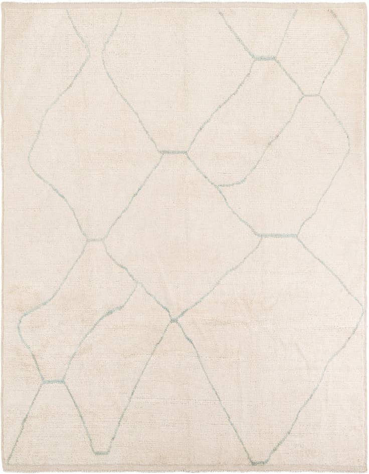 Detail image of 8' 2 x 10' 2 Hand Knotted Moroccan Wool Rug