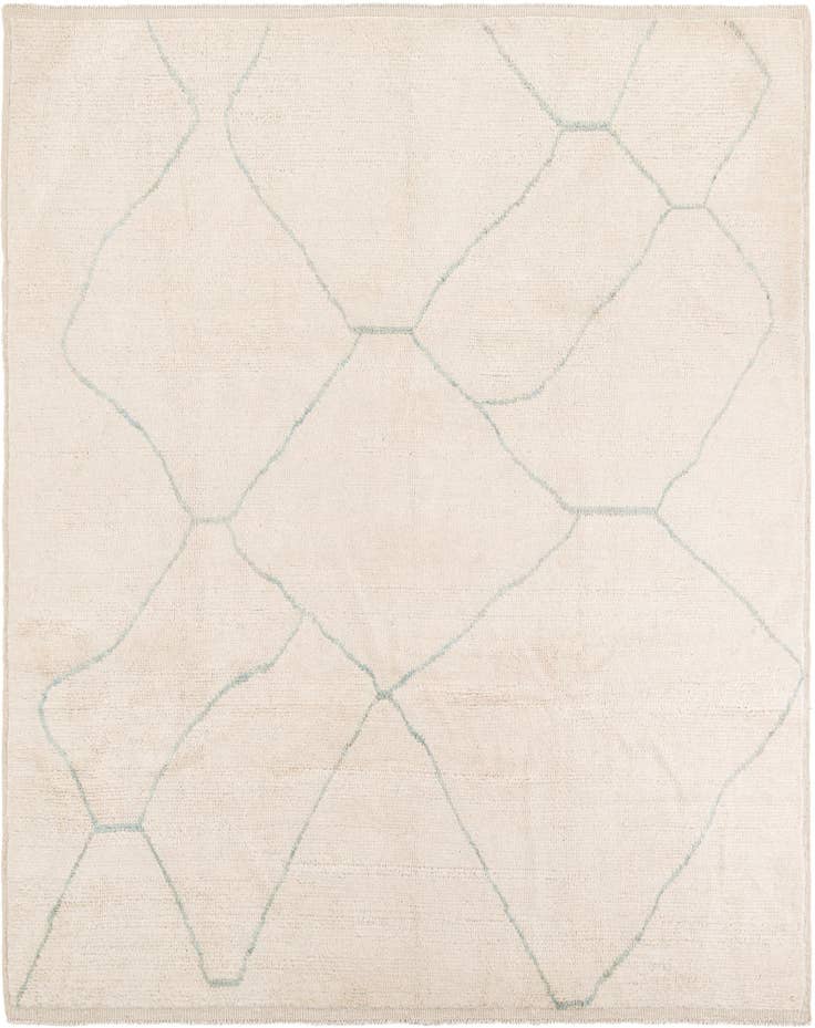 Detail image of 8' 2 x 10' 2 Hand Knotted Moroccan Wool Rug