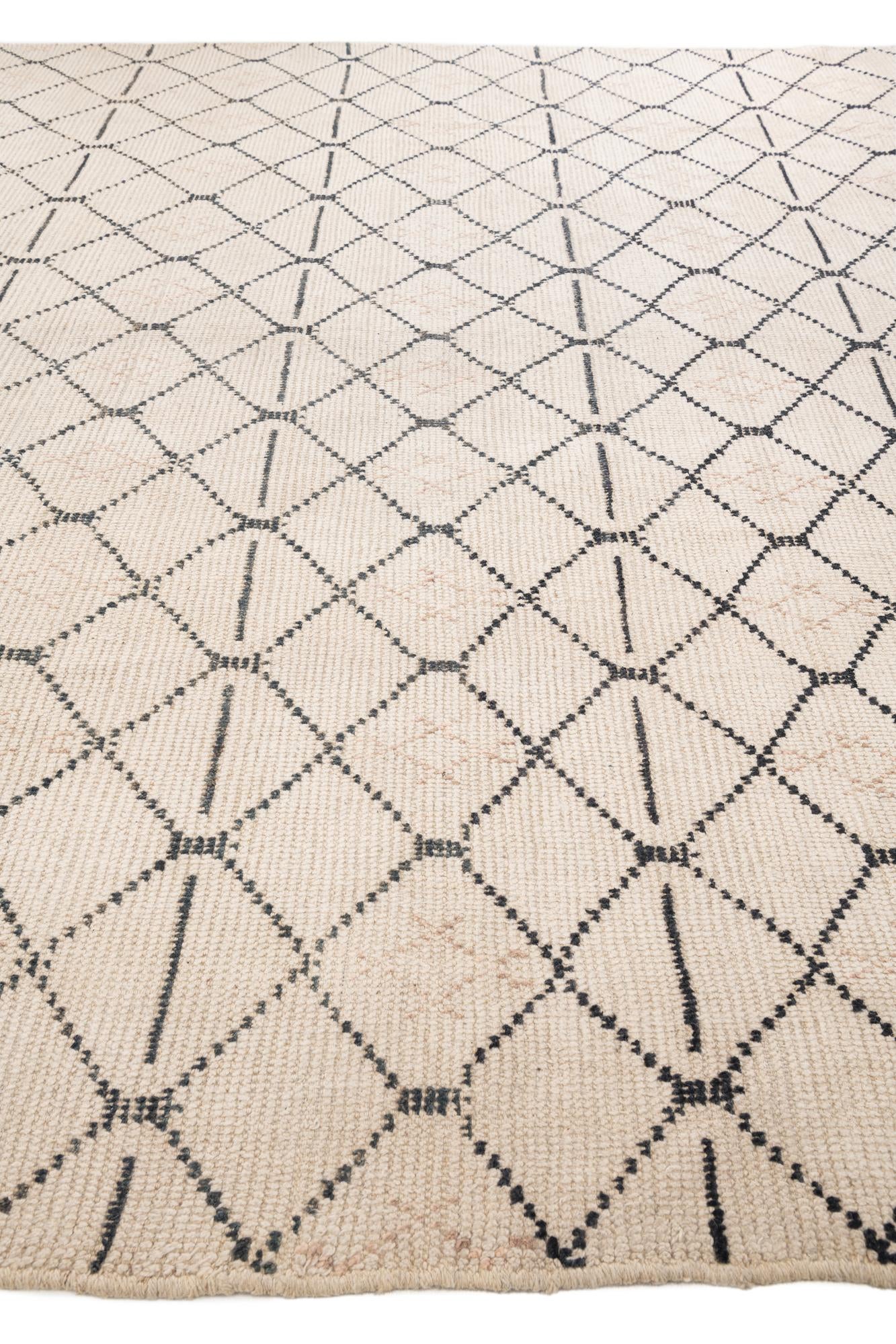 11' 10 x 14' 6 Hand Knotted Moroccan Wool Rug