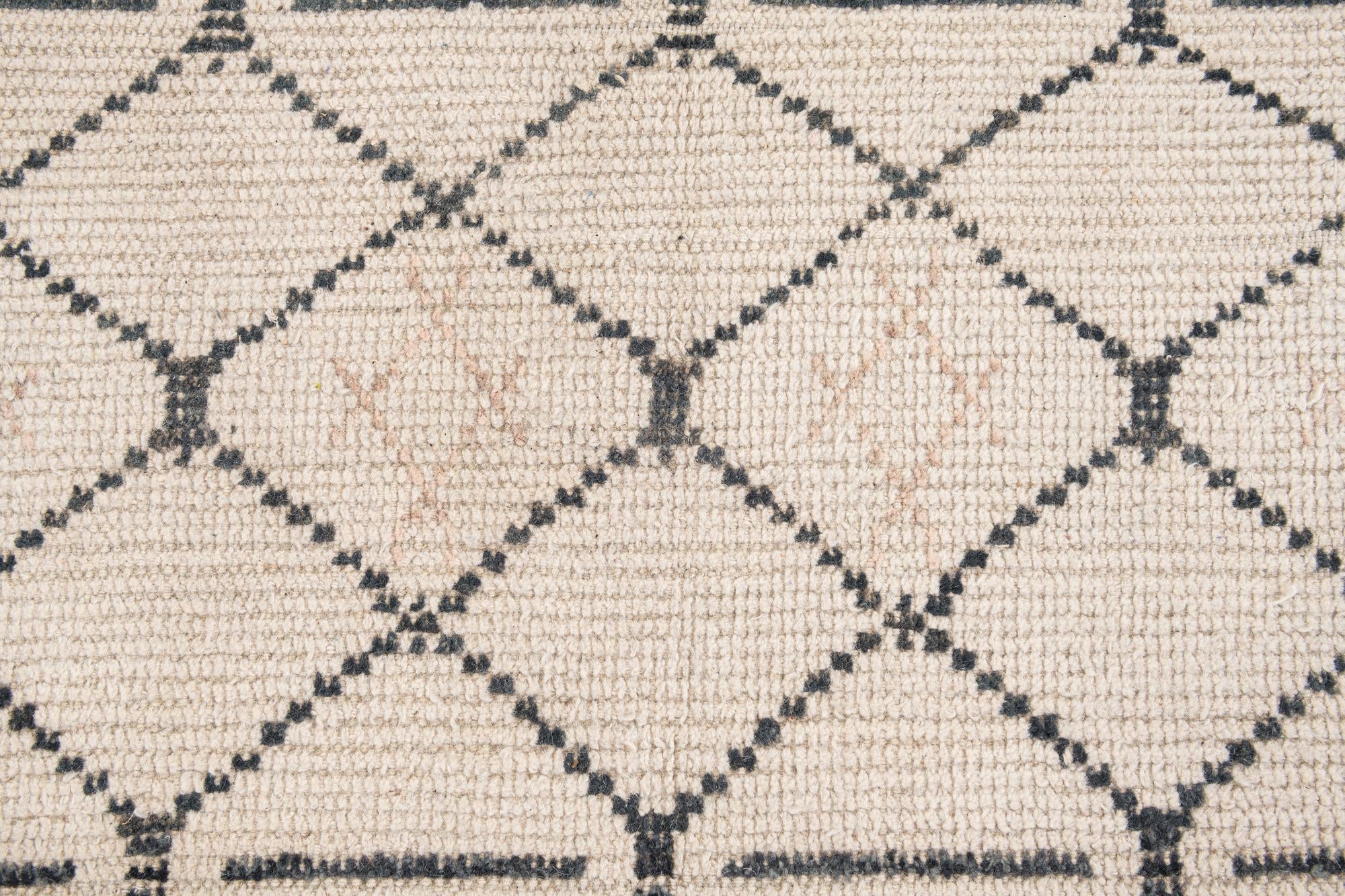 11' 10 x 14' 6 Hand Knotted Moroccan Wool Rug