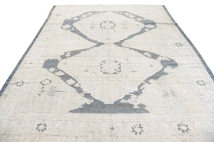 Detail image of 8' 1 x 9' 9 Hand Knotted Moroccan Wool Rug
