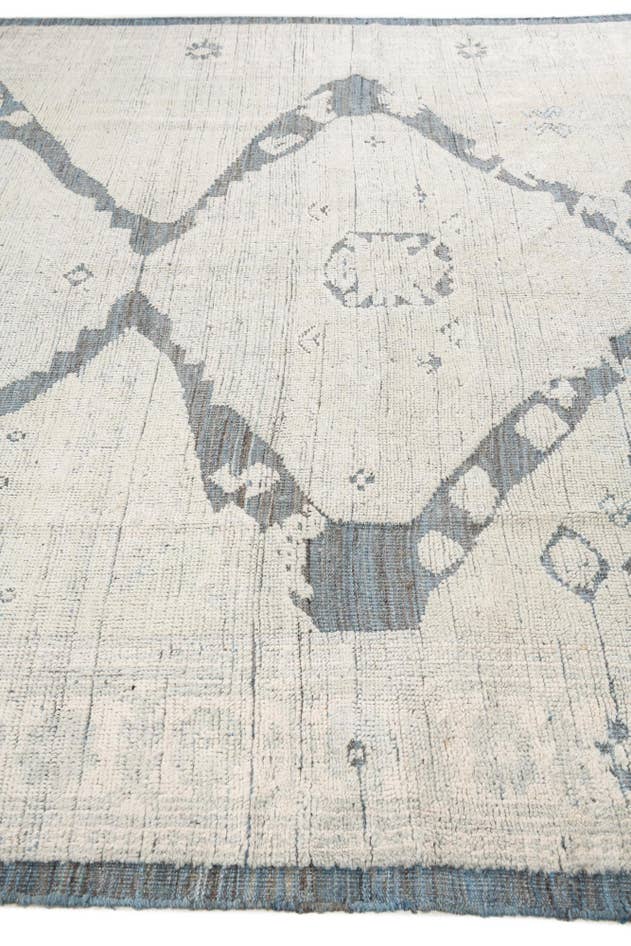 Detail image of 8' 1 x 9' 9 Hand Knotted Moroccan Wool Rug