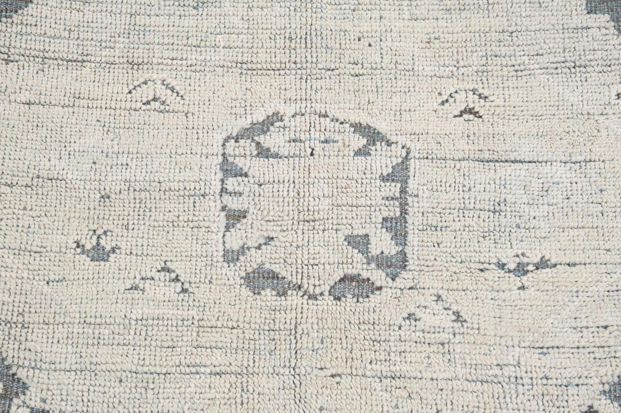 8' 1 x 9' 9 Hand Knotted Moroccan Wool Rug