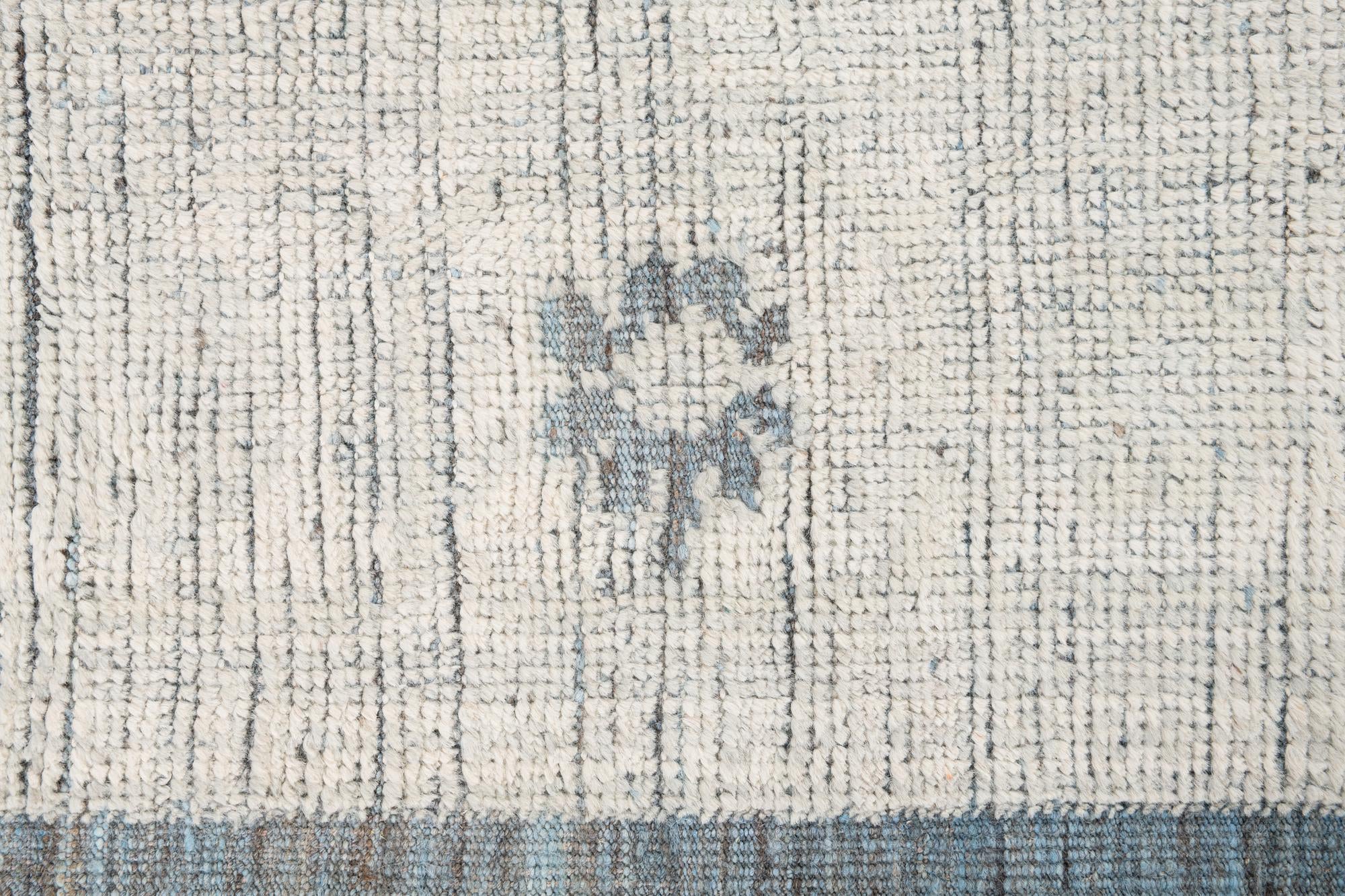 8' 1 x 9' 9 Hand Knotted Moroccan Wool Rug