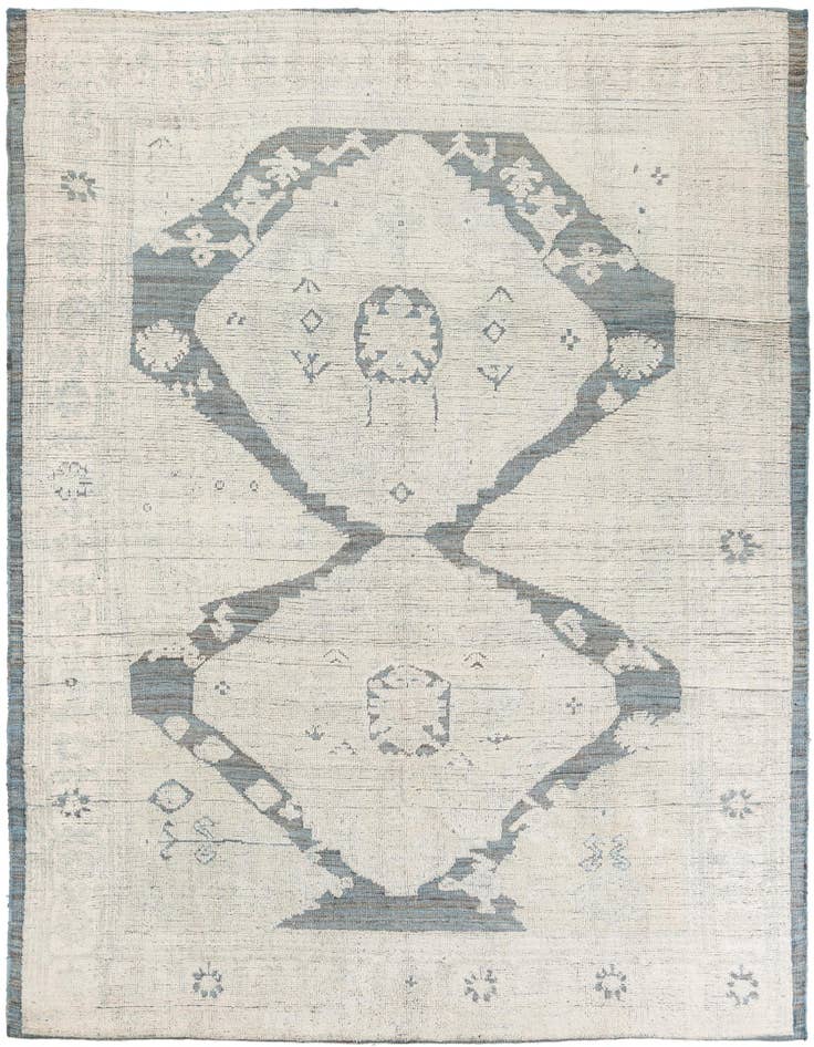 Detail image of 8' 1 x 9' 9 Hand Knotted Moroccan Wool Rug