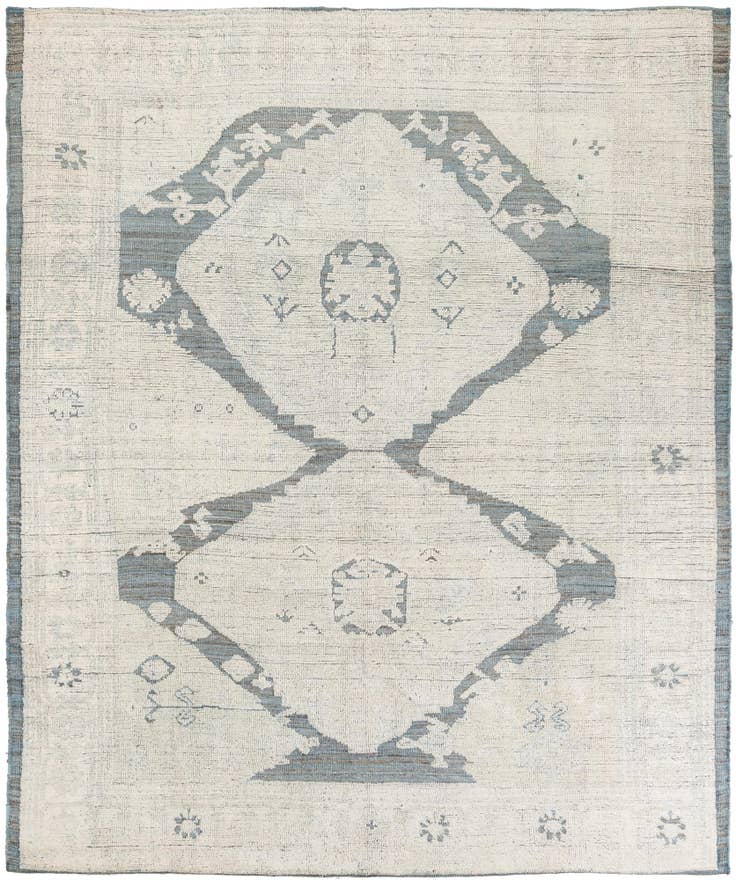 Detail image of 8' 1 x 9' 9 Hand Knotted Moroccan Wool Rug