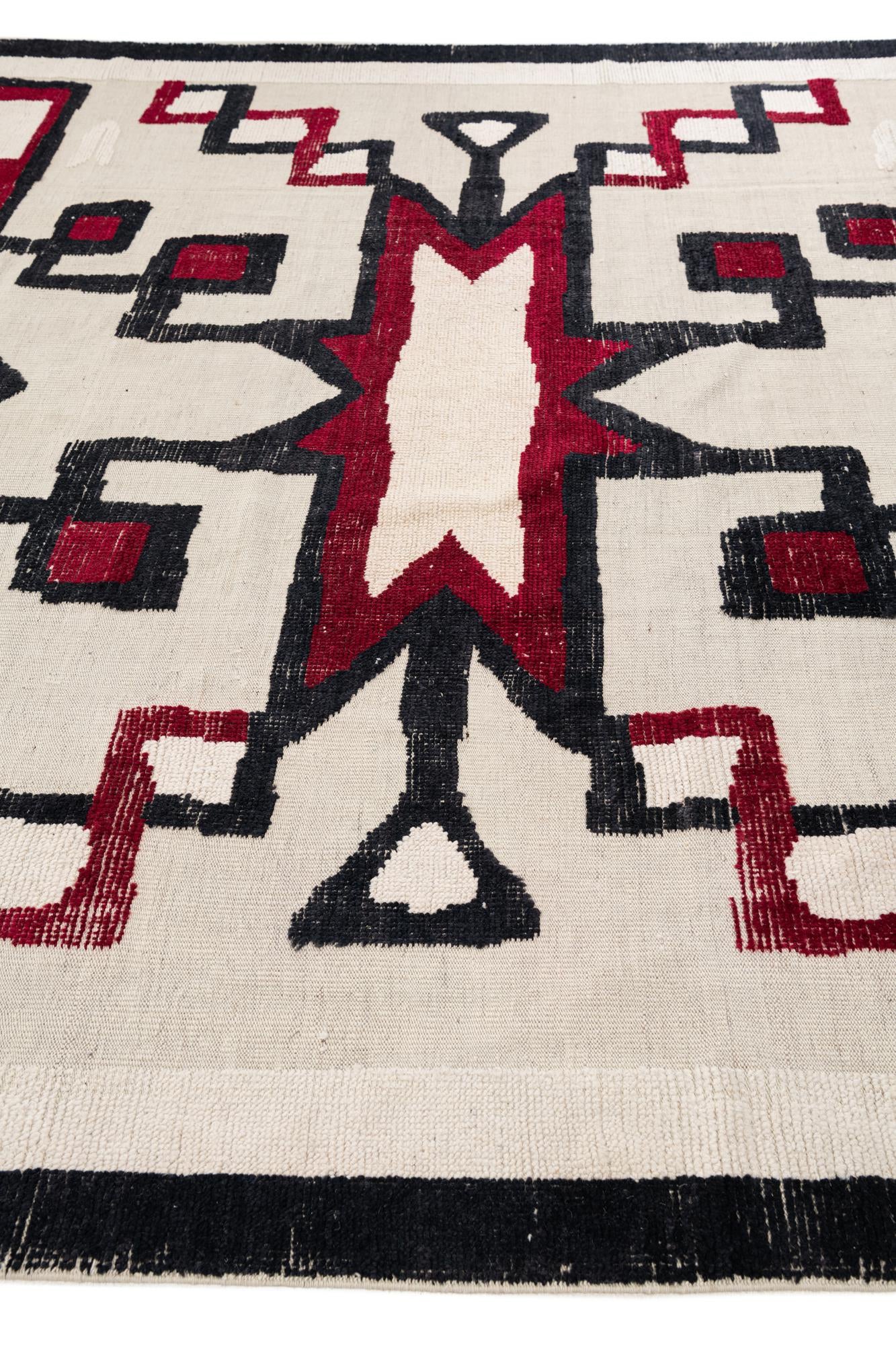 8' 9 x 12' 8 Hand Knotted Moroccan Wool Rug