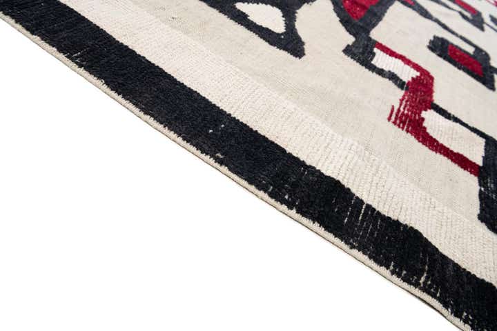 8' 9 x 12' 8 Hand Knotted Moroccan Wool Rug