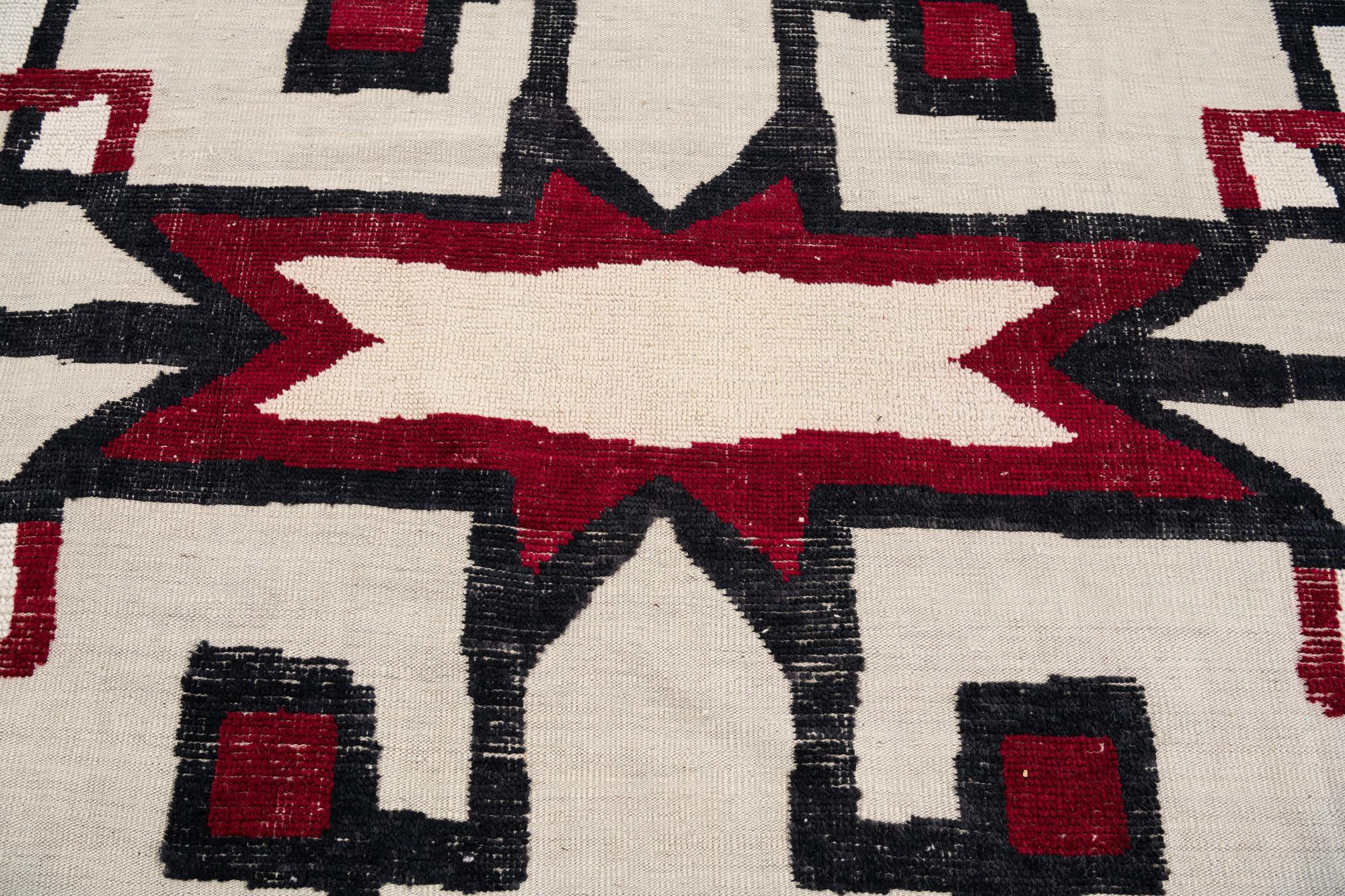 8' 9 x 12' 8 Hand Knotted Moroccan Wool Rug