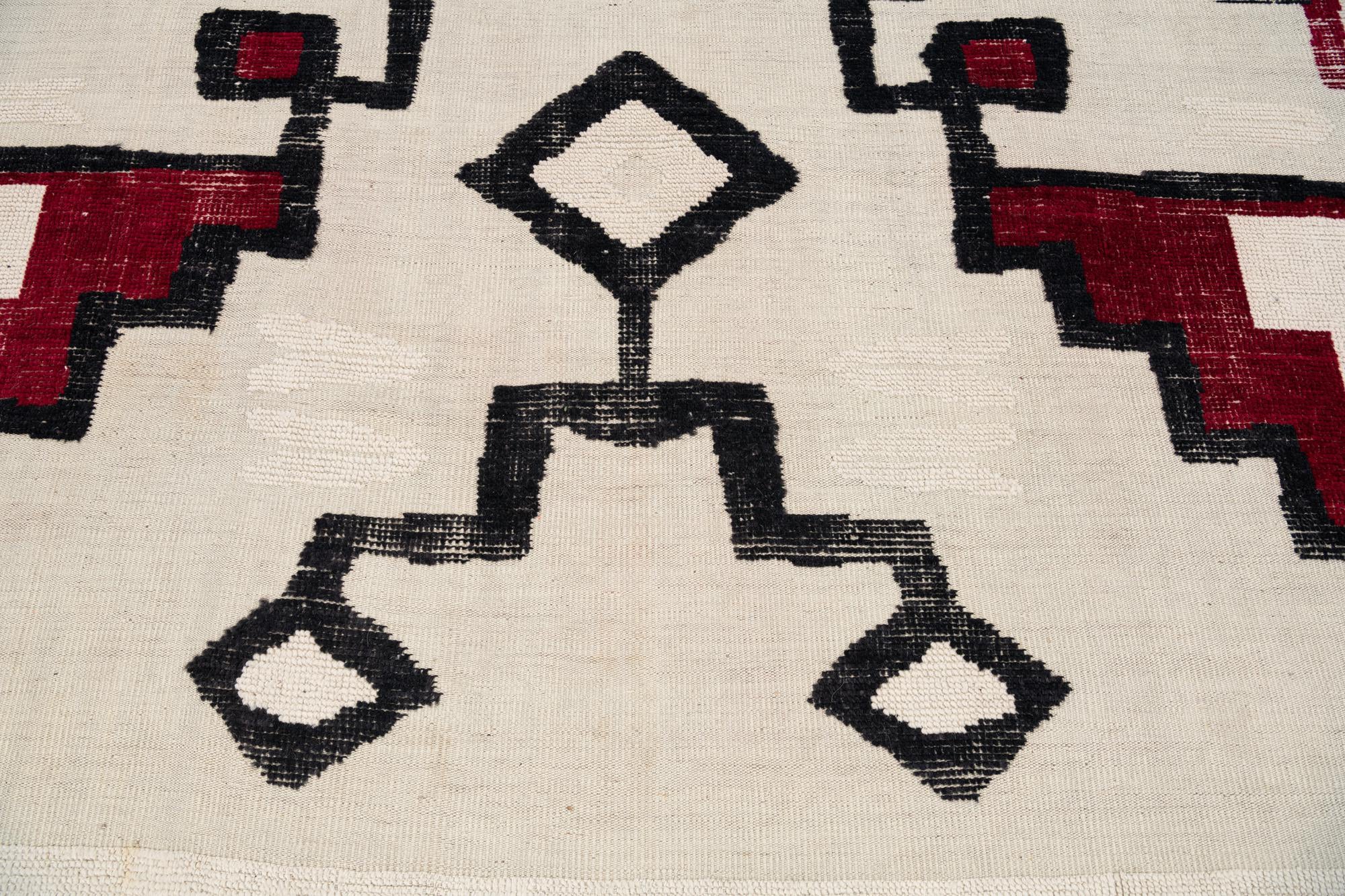 8' 9 x 12' 8 Hand Knotted Moroccan Wool Rug
