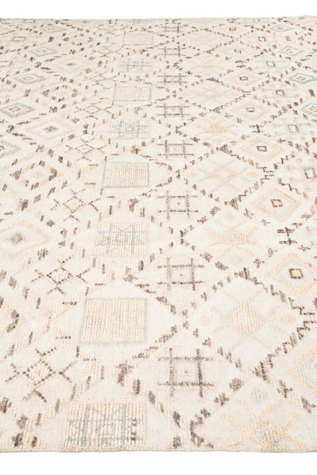 Detail image of 7' 10 x 10' 2 Hand Knotted Moroccan Wool Rug