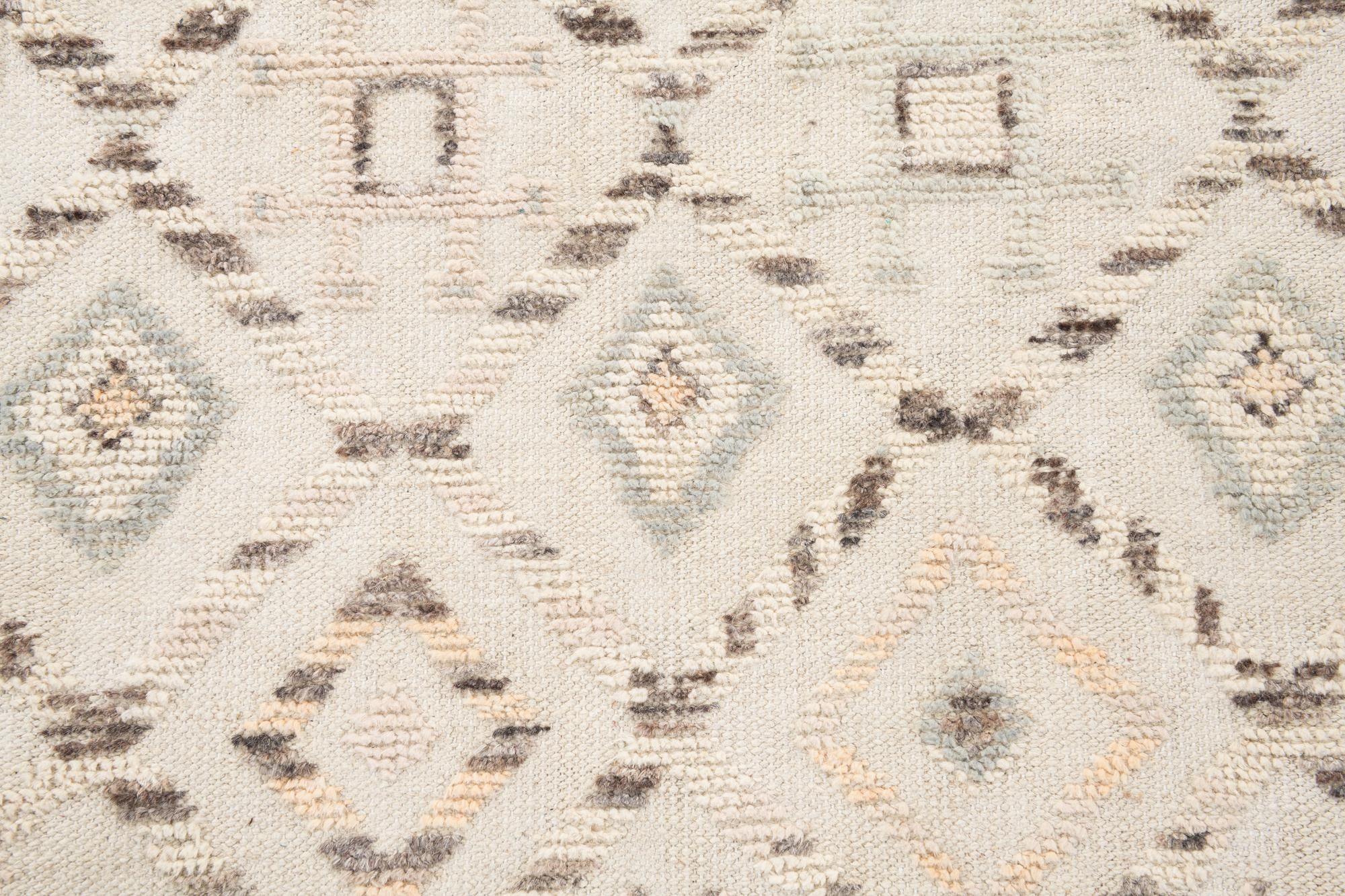 7' 10 x 10' 2 Hand Knotted Moroccan Wool Rug