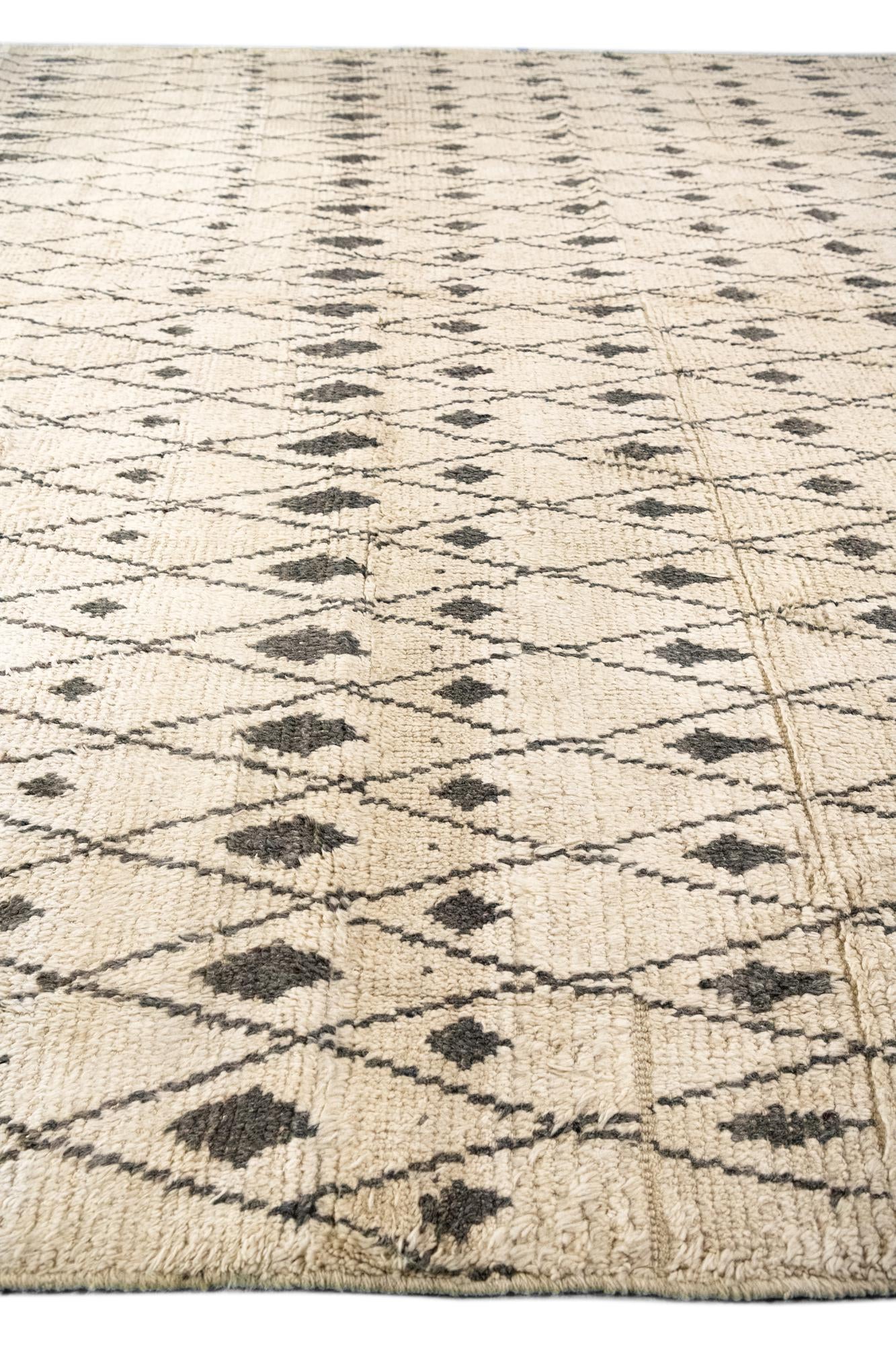 12' 2 x 16' Hand Knotted Moroccan Wool Rug