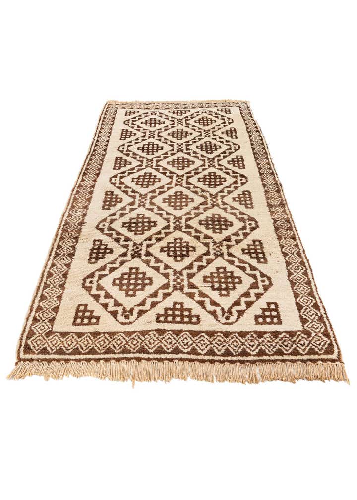 3' 8 x 7' Hand Knotted Moroccan Wool Rug