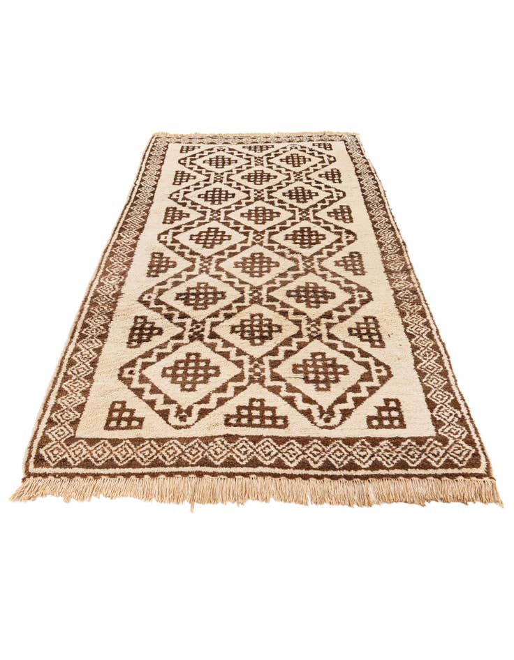 Detail image of 3' 8 x 7' Hand Knotted Moroccan Wool Rug