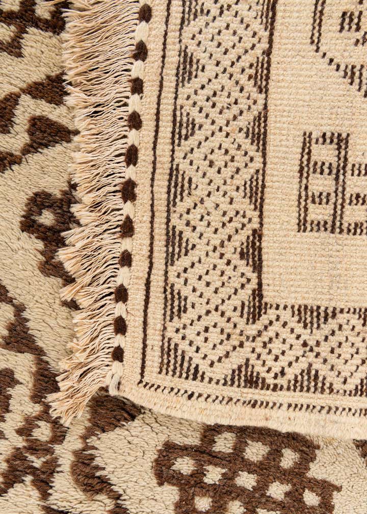 3' 8 x 7' Hand Knotted Moroccan Wool Rug