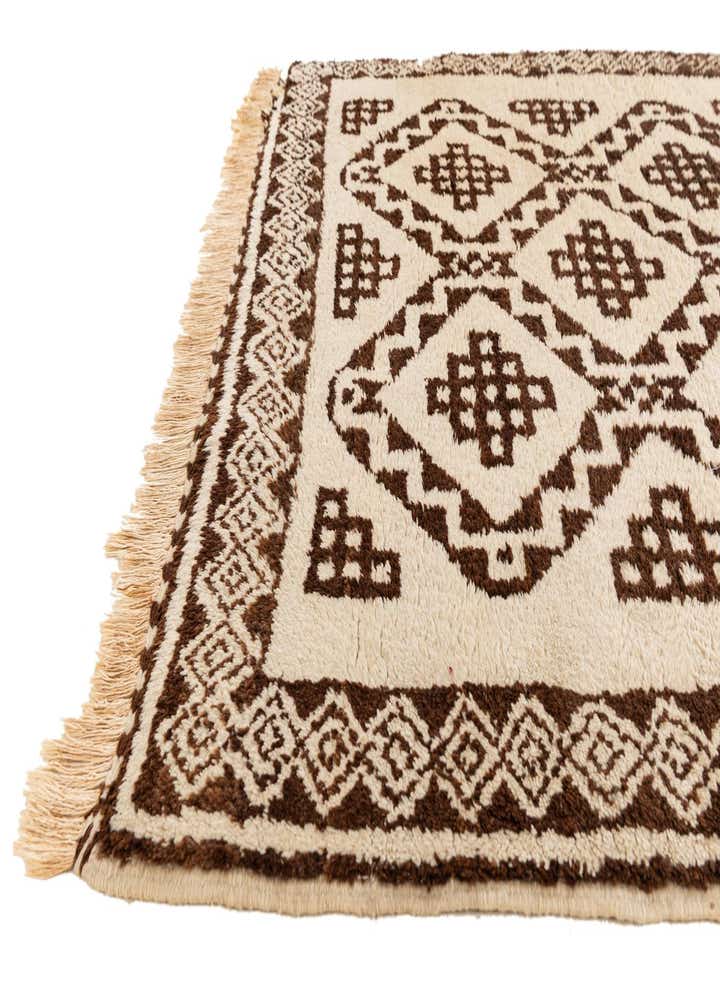 3' 8 x 7' Hand Knotted Moroccan Wool Rug