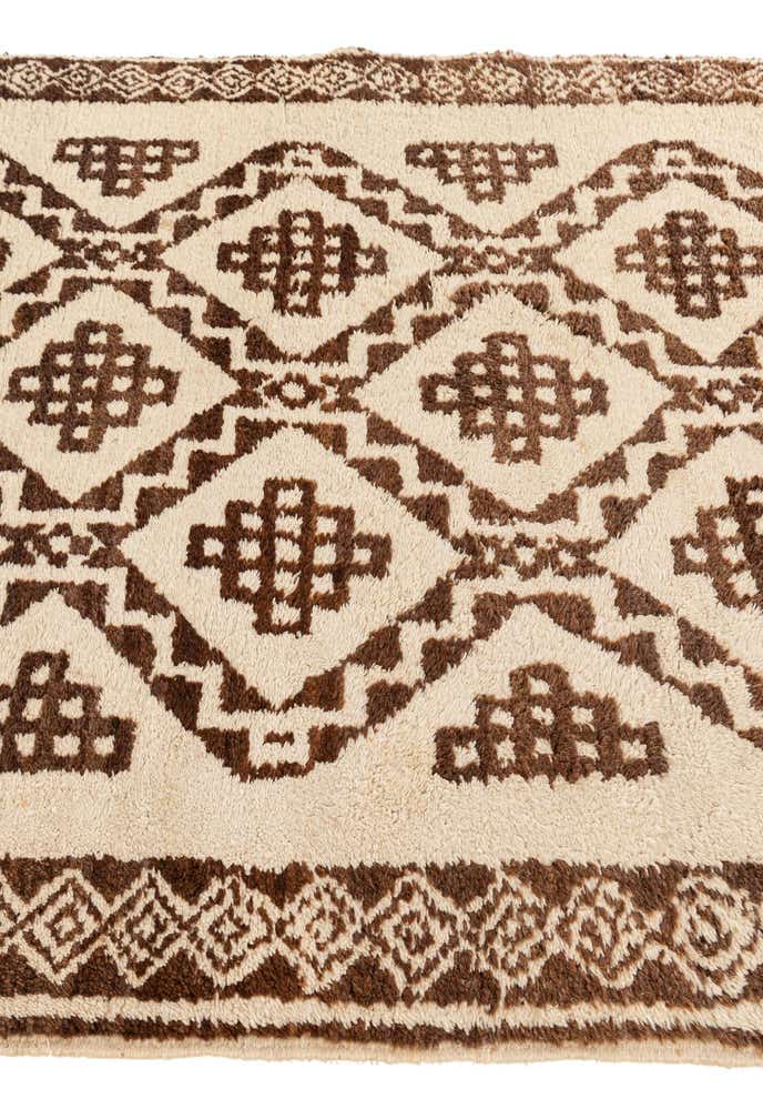 3' 8 x 7' Hand Knotted Moroccan Wool Rug