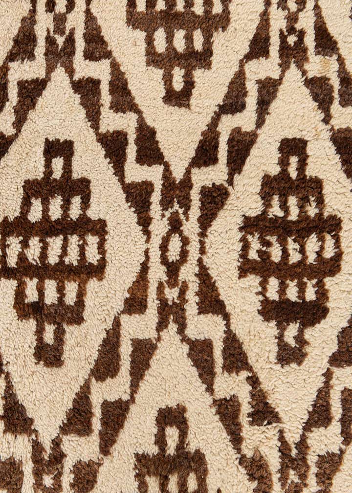 3' 8 x 7' Hand Knotted Moroccan Wool Rug