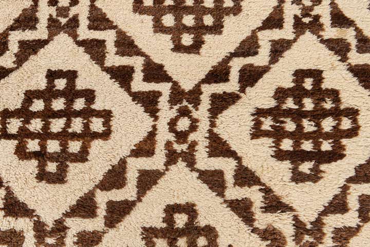 3' 8 x 7' Hand Knotted Moroccan Wool Rug