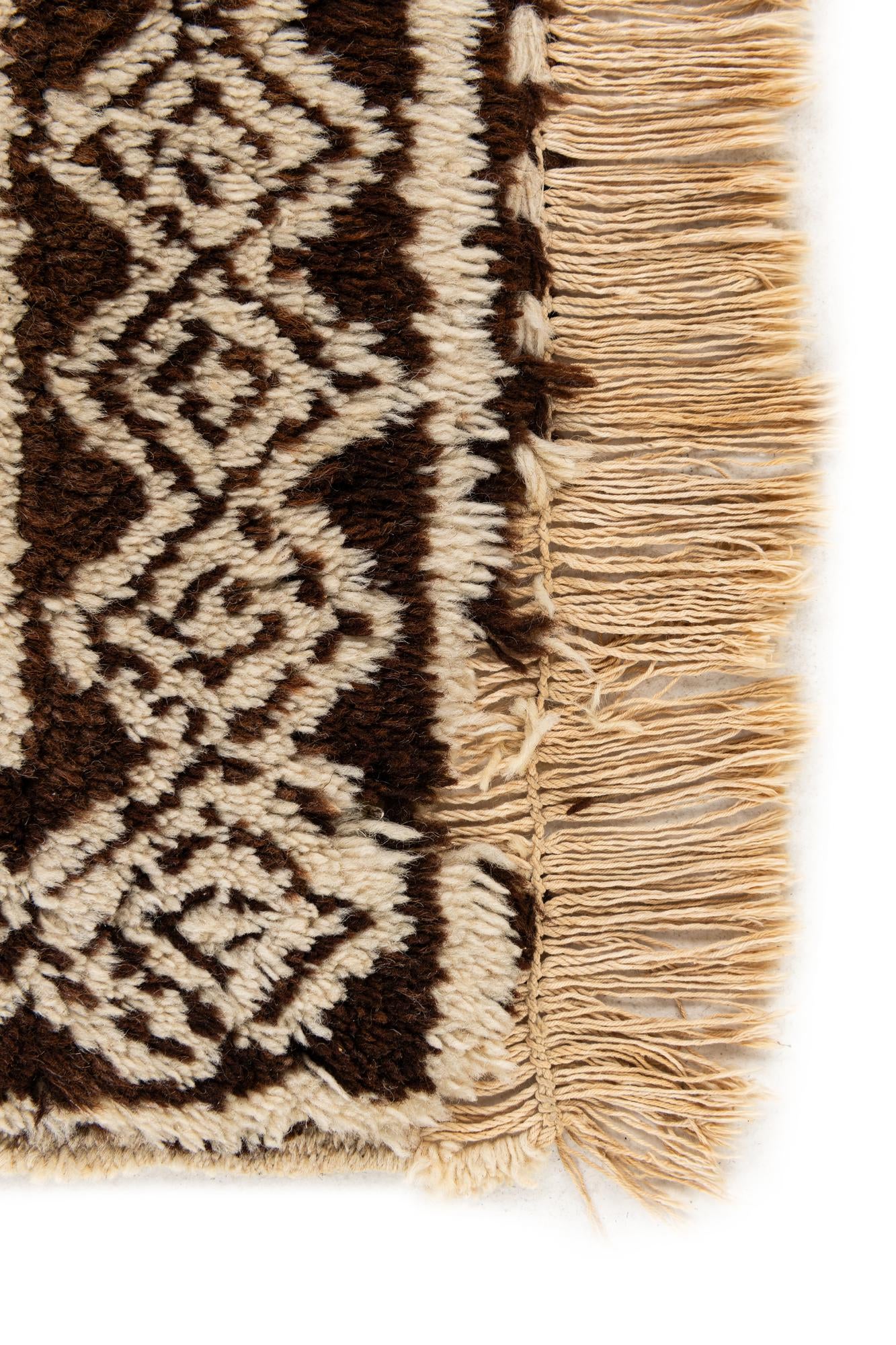 3' 8 x 7' Hand Knotted Moroccan Wool Rug