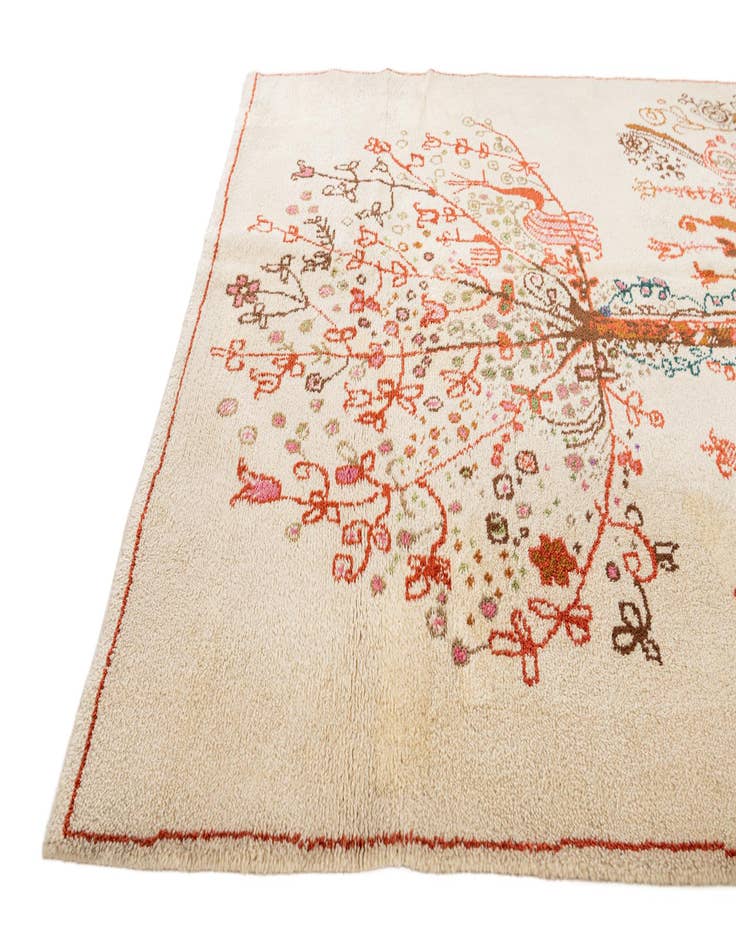 Detail image of 5' x 5' 7 Hand Knotted Moroccan Wool Rug