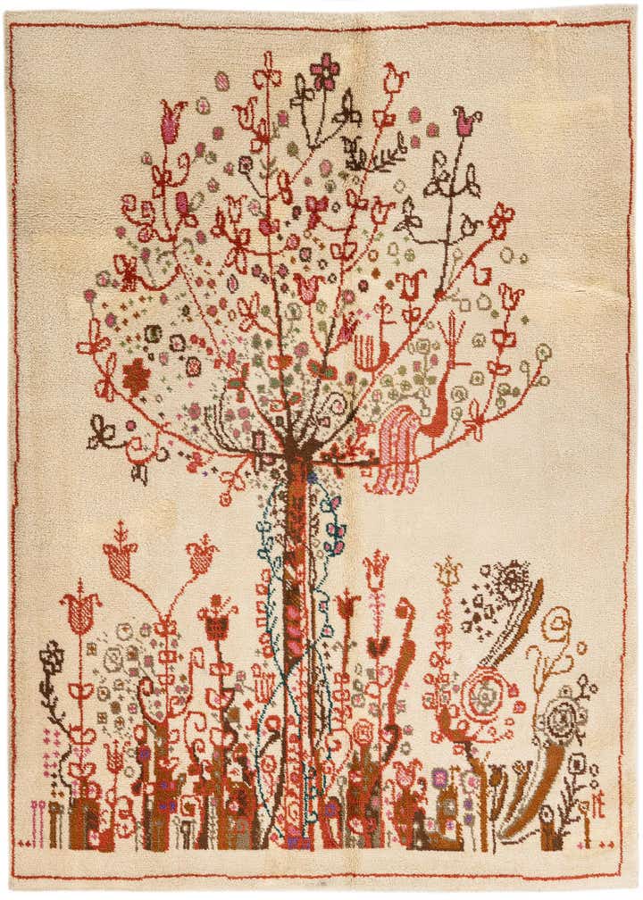 5' x 5' 7 Hand Knotted Moroccan Wool Rug