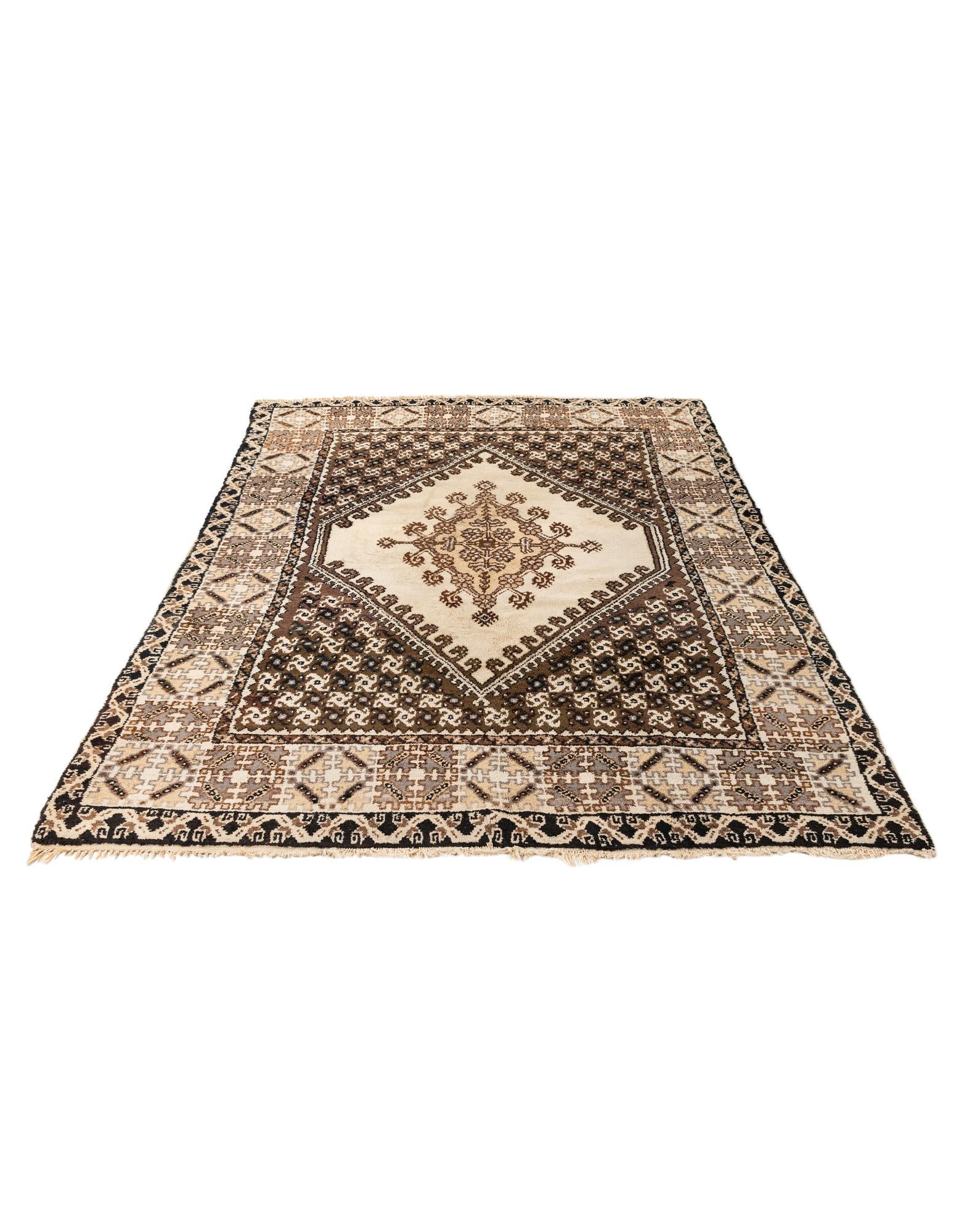 6' 3 x 9' 4 Hand Knotted Moroccan Wool Rug