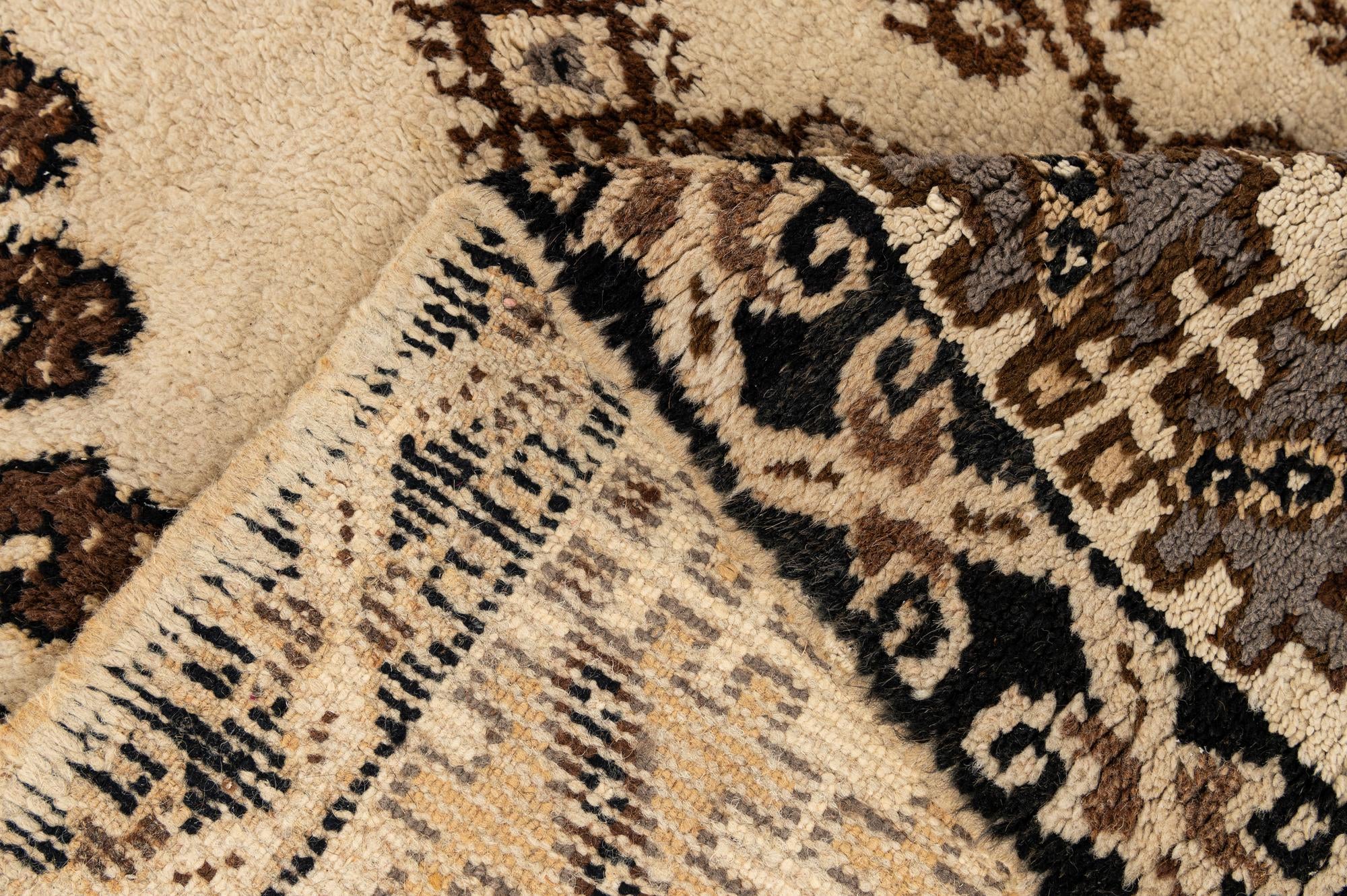 6' 3 x 9' 4 Hand Knotted Moroccan Wool Rug